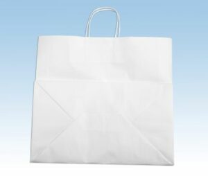 Bolsa papel blanca asa rizada 36+21x33,5 c/250