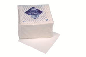 Servilleta 30x30 2h blanca pack 90 uds c/60