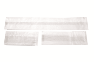 Bolsa papel blanca 10x25+4 cm
