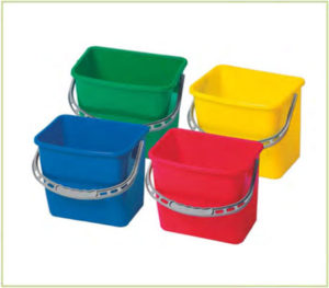 Cubo cuadrado 6 litros amarillo para carro