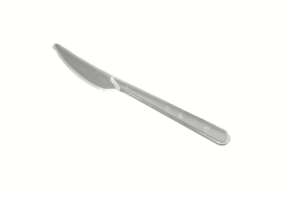 Cuchillo plástico transparente b/50 c/20