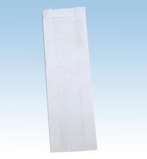 Bolsa papel blanca 8x27+3,5 cm