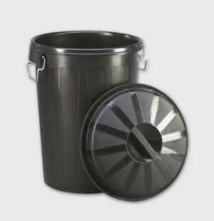 Cubo basura negro plástico 50 l