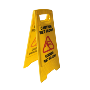 Señal aviso piso mojado