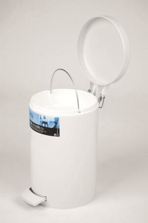 Cubo pedal baño blanco 12 l