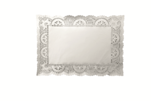 Blonda calada 21x27 plateada pack 100 uds
