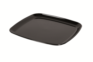 Bandeja cuadrada negra 30 cm b/5 c/5