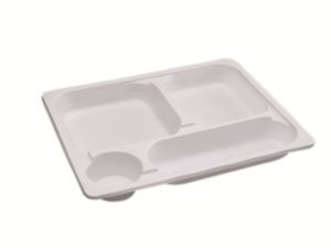 Bandeja self-services 4 compartimentos pack 100 uds c/3