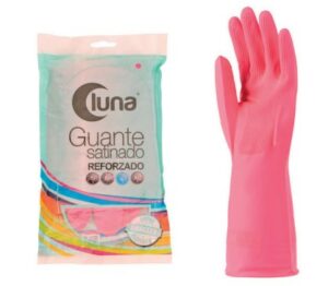 Guante satinado reforzado luna rojo t/g c/144
