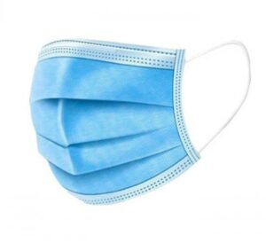 Mascarilla quirurgica c/goma azul pq.50