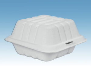 Caja hamburguesa fibra compostable